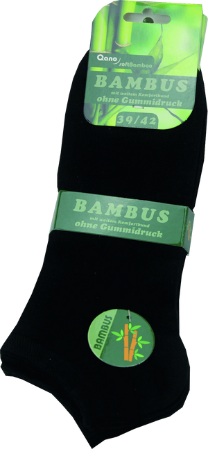 Atmungsaktive Sneaker aus Bambus 3er Pack Schwarz